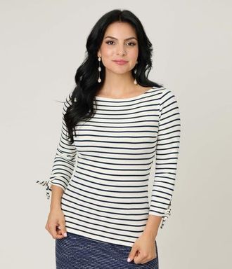 Unique Vintage Gracie Top in Navy & White Stripe at Nordstrom, Size X-Small