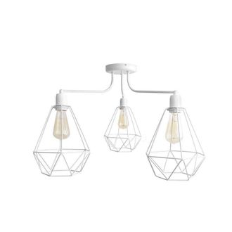 Netlighting Karo Multi Arm Semi Flush Ceiling Light White 75cm