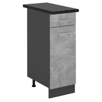 Vicco Mueble Bajo De Cocina R-line, Hormig&oacute;n, 30 Cm, Et Antracita