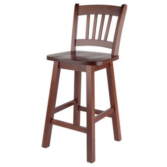 Winsome Fina Swivel Seat Counter Stool, Walnut