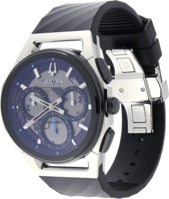 Bulova Accessoires, Heren, Zwart, ONE Size, Curv Chronograph