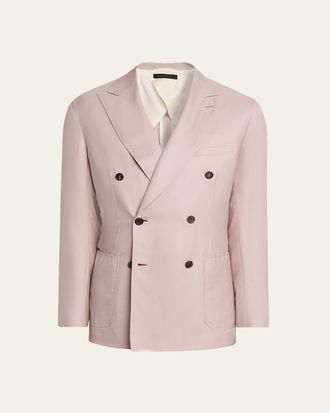 Brioni Mens Soffio Cashmere Double-Breasted Jacket