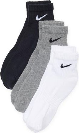 Nike 3-Pack Everyday Cushion Ankle Socks in Multi-Color at Nordstrom Rack, Size Large