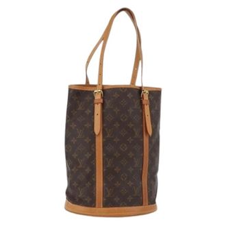 Louis Vuitton Pre-owned Bucket Bags, female, Brown, Size: ONE SIZE Pre-owned Monogram Canvas Bucket Bag