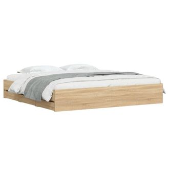 vidaXL Cama Con Cajones Madera Ingenier&iacute;a Roble Sonoma 180x200 Cm Vidaxl