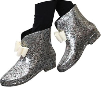 Generic Unisex Wellingtons Boots Knee Ladies Wellie Rubber Chemical Resistant PVC Anti-Skid Sturdy Grip Shoe Lightweight Wellington Shoes EVA Footbed for Outd