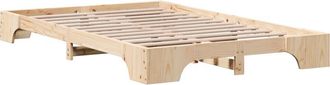 vidaXL Estructura de cama Madera de pino macizo 197 x 147 x 17 cm Vidaxl