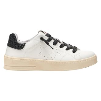 2Star 2Star, Schoenen, Dames, Wit, 36 EU, Leer, Witte Leren Glitter Sneaker