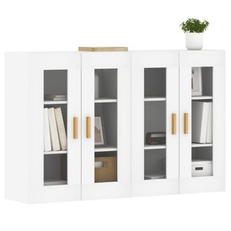Berkfield Home Wall Mounted Cabinets 2 pcs White Engineered Wood