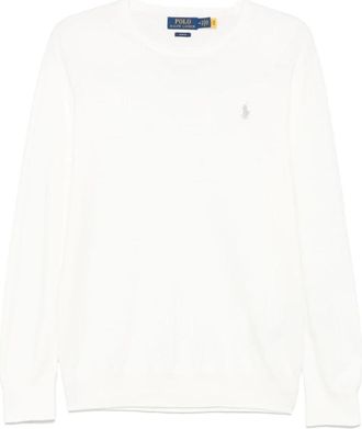 Polo Ralph Lauren Rondgebreide trui - Heren - Ronde hals truien - Wit - XL - Katoen - Truien & Vesten