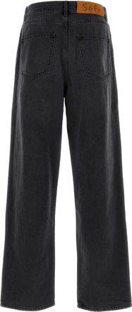 S&eacute;fr Mens Jeans Black Cotton