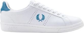 Fred Perry Witte leren tennissneakers - Heren - Sneakers - Wit - 41 EU - Leer - Schoenen