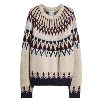 Forte_Forte Jersey de lana Fair Isle con cuello redondo y trenzado RWS - Knitwear - Mujer - Beige - XS