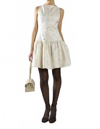 Glamorous Womens Ellie Brocade Dress In White