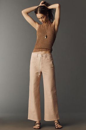 Paige Ari Tie-Waist High-Rise Wide-Leg Jeans