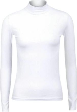 Generic Ladies Polo Roll Neck Long Sleeve Turtle Neck Plain Jumpers for Women Top 8-20 (UK, Numeric, 20, Regular, Regular, White)