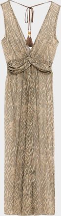Ramy Brook Sahana Zebra Sheer Coverup Maxi Dress