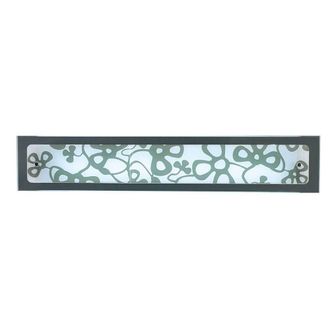Netlighting Euphoria Wall Lamp Chrome T5 Medium Bar White Glass CFL Compatible in Grey