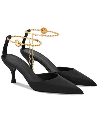 Ferragamo 70Mm Cable-Link Leather Chain Pump