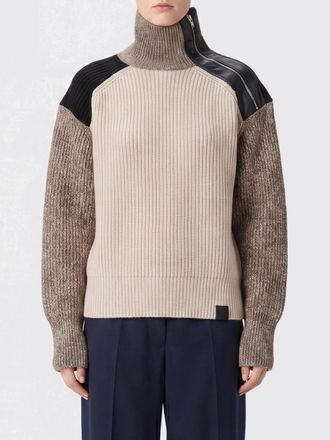 Stella McCartney Dolcevita a coste in lana vergine con fantasia astratta