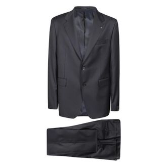 Tagliatore Single Breasted Suits, male, Blue, Size: XL Single-Breasted Suit
