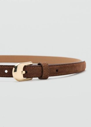 Mango Cintura 100% pelle bovina marrone - Donna - XL - MANGO