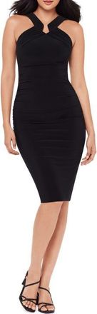 Miraclesuit Idol Ruched Cutout Stretch Jersey Dress in Black at Nordstrom, Size X-Small