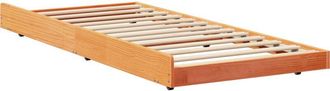 vidaXL Estructura De Cama Marr&oacute;n 75 X 190 Cm Madera Maciza De Pino Vidaxl