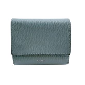 Celine Blue Light Blue Leather Wallet (Tri-Fold) (Pre-Owned)