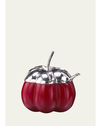 Buccellati Murano Glass & Sterling Silver Tomato Jam Jar