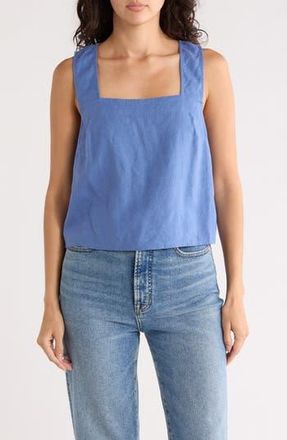 Madewell Irene Linen Blend Top in Delphinium Blue at Nordstrom Rack, Size 00