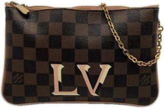 Louis Vuitton Pre-owned Pochette Schoudertas - Dames - Vintage Tassen - Bruin - ONE Size - Leer - Vintage