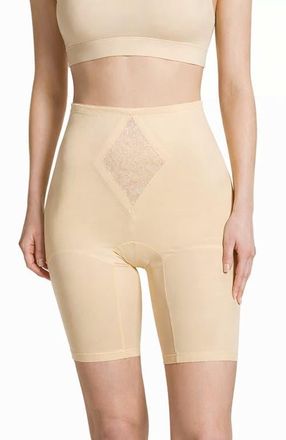 Rago Waistline Thigh Slimmer Tummy Control in Beige at Nordstrom, Size 28
