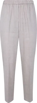 PESERICO Linen Wool Blend Natural Stretch Estrato Trousers