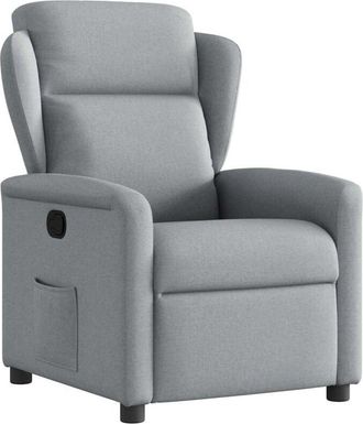 vidaXL Sillón reclinable de tela gris claro Vidaxl