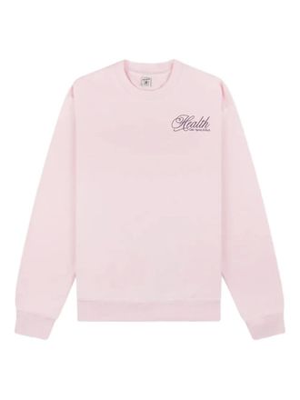 Sporty & Rich logo-print sweatshirt - women - Cotton - M - Pink