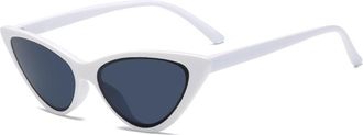 Generic Women Vacation Small Frame Sunglasses Outdoor Men Driving Sun Glasses(White)