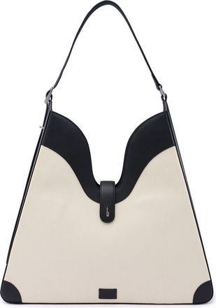 Behno Melina Canvas Shoulder Bag in Sand/black at Nordstrom