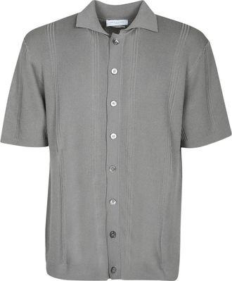 Daniele Fiesoli Short Sleeve Shirt - Heren - Korte mouwen Overhemden - Grijs - L - Overhemden