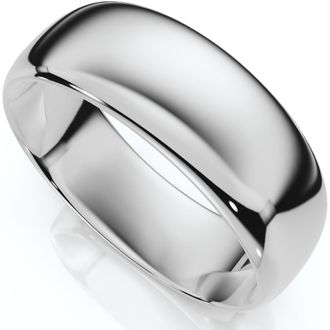 Pompeii3 7mm Plain Platinum Comfort Fit Wedding Band Ring Size Selectable