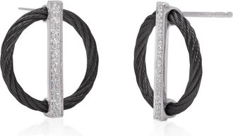 Al&oacute;r Womens Full Circle Earrings In Black