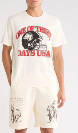 One Of These Days Days USA Cotton Graphic T-Shirt in Bone at Nordstrom, Size Xx-Large
