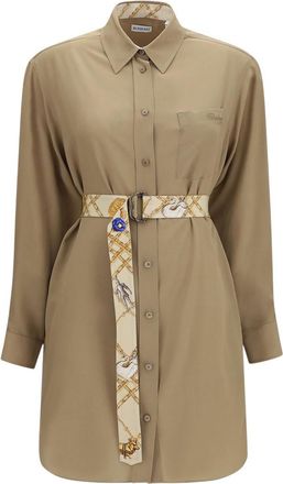Burberry Beige Shirt Collar Mini Dress
