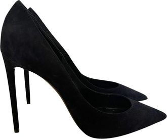 Saint Laurent Black Zoe Suede Stillettos Size 40
