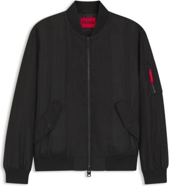 HUGO BOSS Water-repellent bomber jacket in coated satin