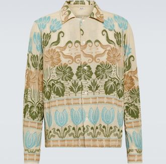 Bode Tulipa printed cotton shirt