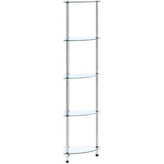 vidaXL Estanter&iacute;a 5 Niveles Cristal Templado Transparente 30x30x130 Cm Vidaxl