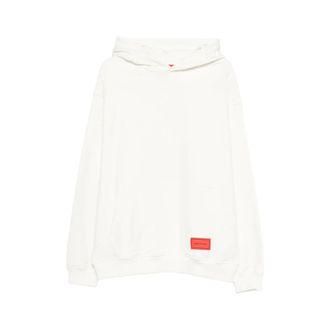 Vision Of Super Hoodies, male, White, Size: XS Logo-patch Hoodie