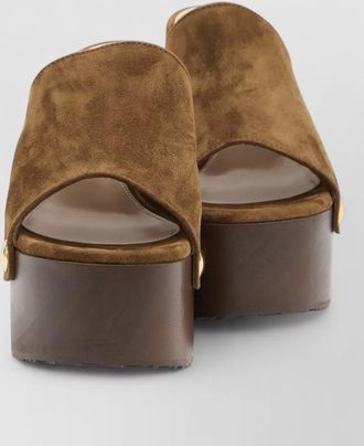 Gianvito Rossi leather studded wedge sandals