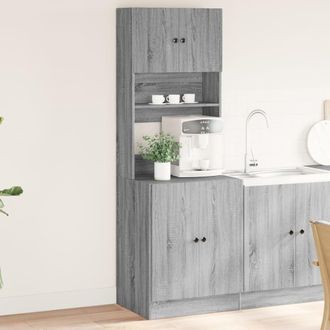 Berkfield Home Kitchen Cabinet Grey Sonoma 60x50x180 cm Engineered Wood | Size: 60 x 50 x 180 cm
